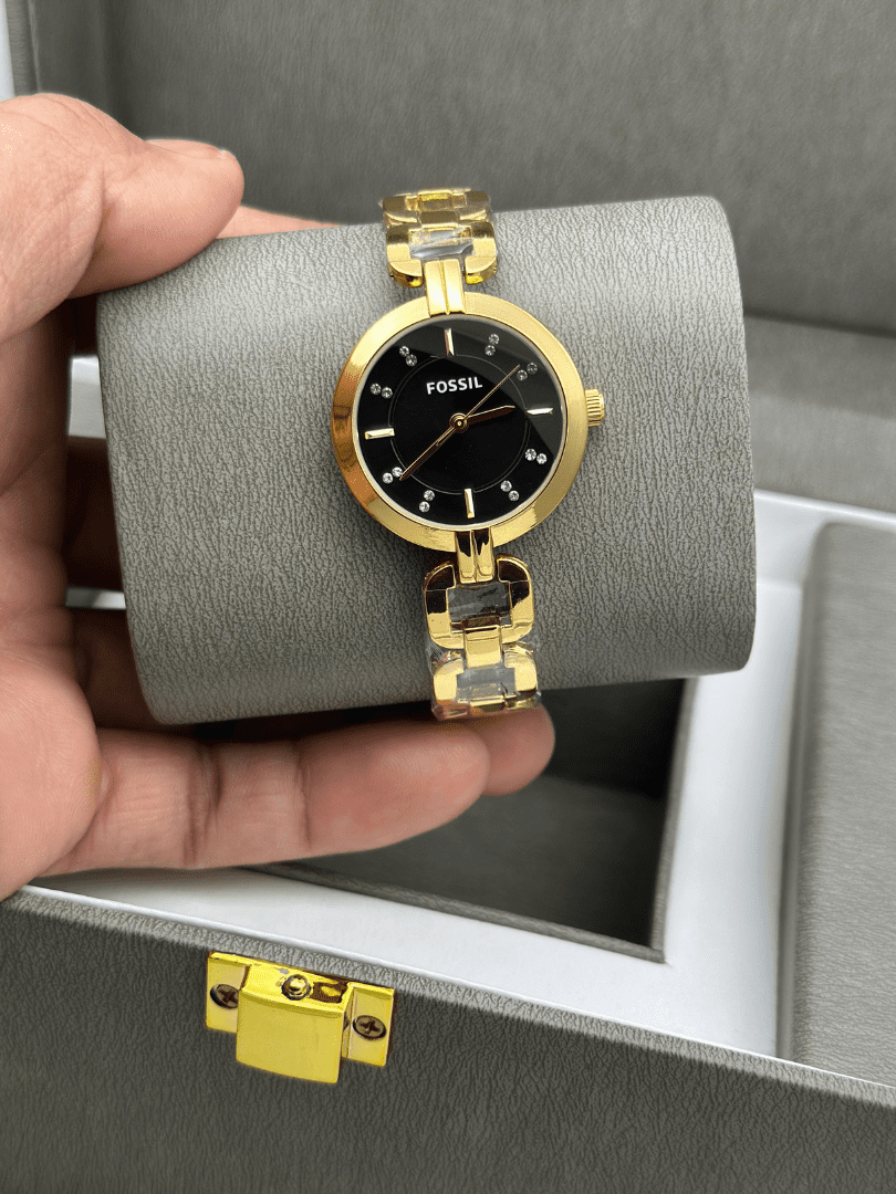 Fossil Jesse Gold Silver Crystal Women’s Watch – COD Available - Image 3