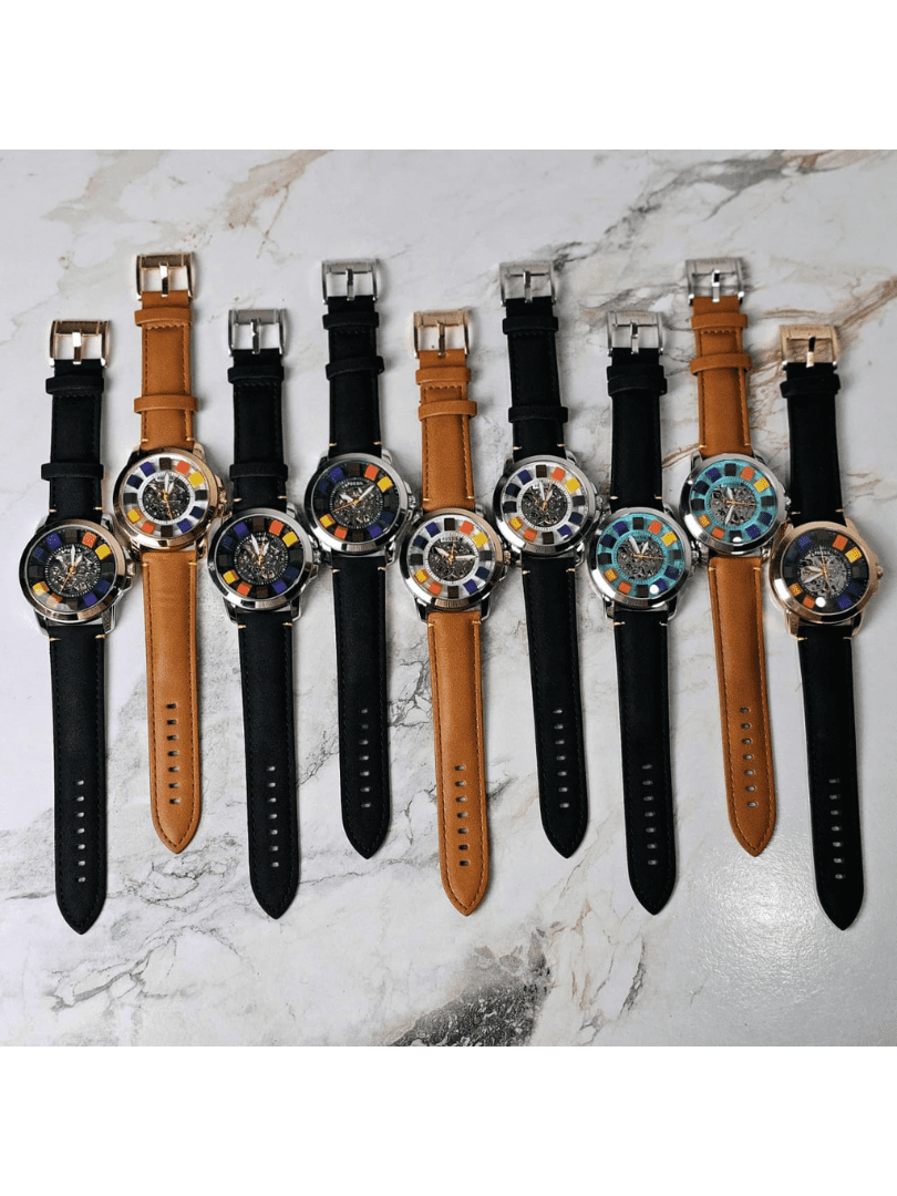Fossil Skeleton Dial Multi-Color Leather Watch – COD Available - Image 6