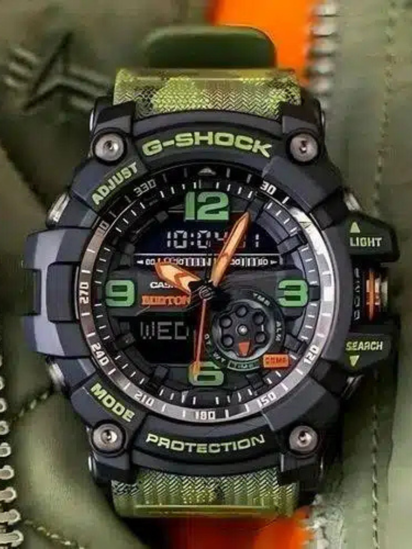 Casio G-Shock Mudmaster Camo Watch – Analog-Digital, Black Green, Rugged Men’s Adventure Series - Image 4
