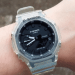 Casio G-Shock GA-2100 Transparent Black Watch – Resin Strap, Octagon Case, Men’s Digital Analog Trend