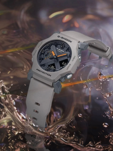 Casio G-Shock GA-2110 Grey Edition – Carbon Core Guard, Analog-Digital, Orange Tips, Men’s Sports Trend - Image 2