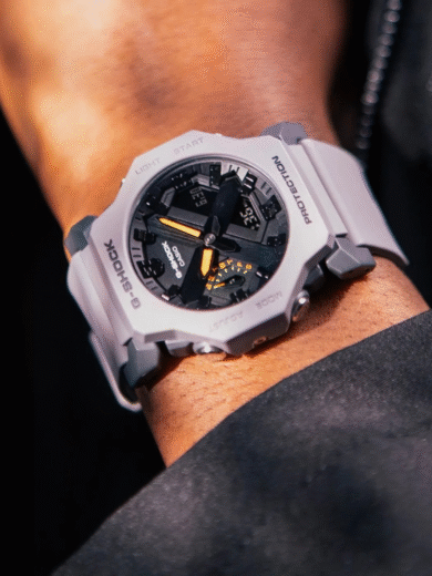 Casio G-Shock GA-2110 Grey Edition – Carbon Core Guard, Analog-Digital, Orange Tips, Men’s Sports Trend - Image 3