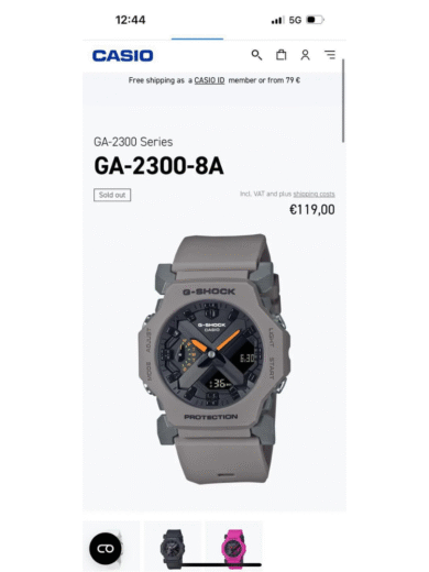 Casio G-Shock GA-2110 Grey Edition – Carbon Core Guard, Analog-Digital, Orange Tips, Men’s Sports Trend - Image 4