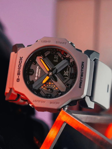 Casio G-Shock GA-2110 Grey Edition – Carbon Core Guard, Analog-Digital, Orange Tips, Men’s Sports Trend - Image 5