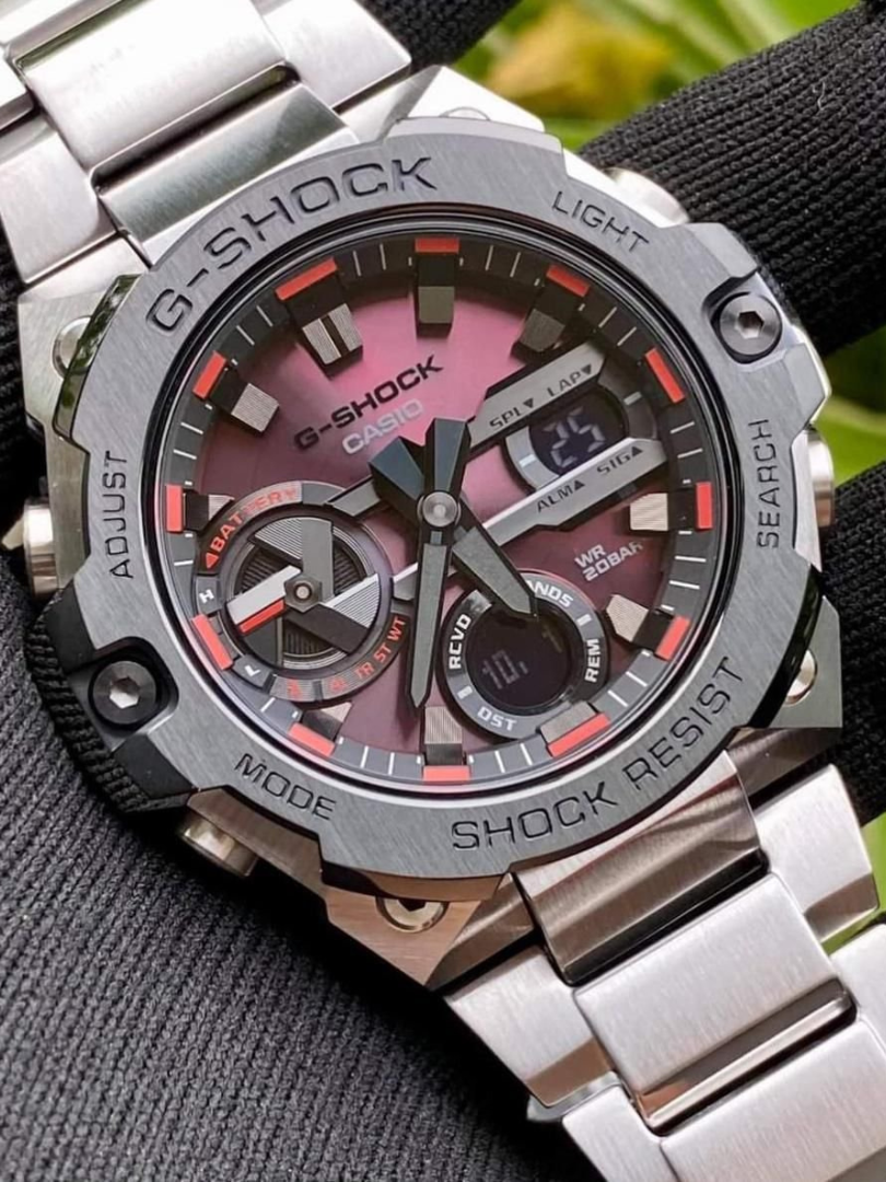 Casio G-Shock G-Steel Pink Dial Watch – Analog Digital, Steel Bracelet, Shock Resist, Men’s Sports Trend - Image 5
