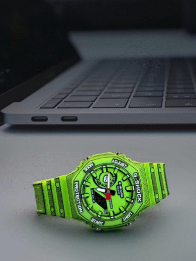 Casio G-Shock GA-2100 Neon Green Watch – Carbon Core Guard, Analog Digital, Vibrant Resin Strap, Men’s Sports Trend - Image 2