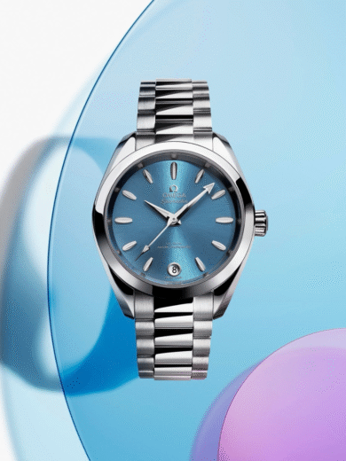 Omega Seamaster Aqua Terra Inspired Watch – Blue Dial, Stainless Steel Bracelet, Men’s Classic Collection - Image 5