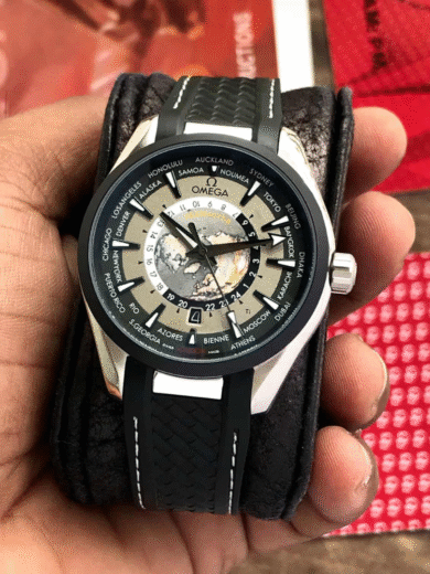 Omega Seamaster Worldtimer Grey Dial Rubber Strap Watch – COD Available