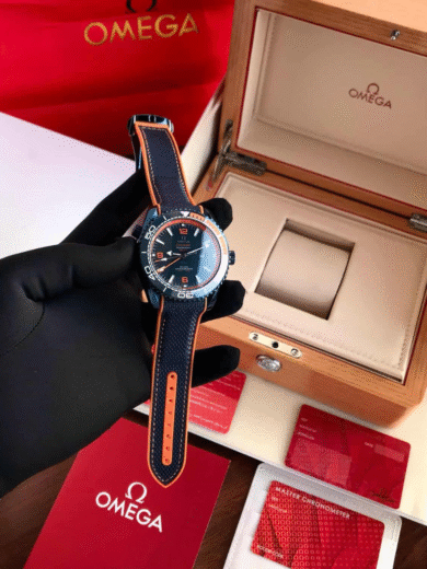 Omega Seamaster Planet Ocean Blue Orange Rubber Watch – COD Available - Image 2