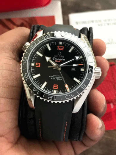 Omega Seamaster Planet Ocean GMT Black Rubber Watch – COD Available
