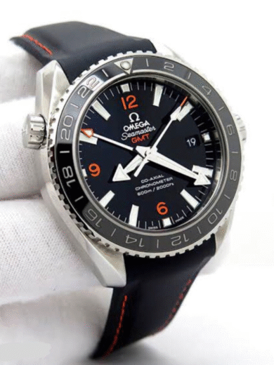 Omega Seamaster Planet Ocean GMT Black Rubber Watch – COD Available - Image 4
