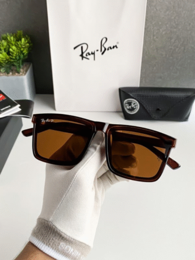 Ray-Ban Style Brown Square Sunglasses – Premium First Copy - Image 2