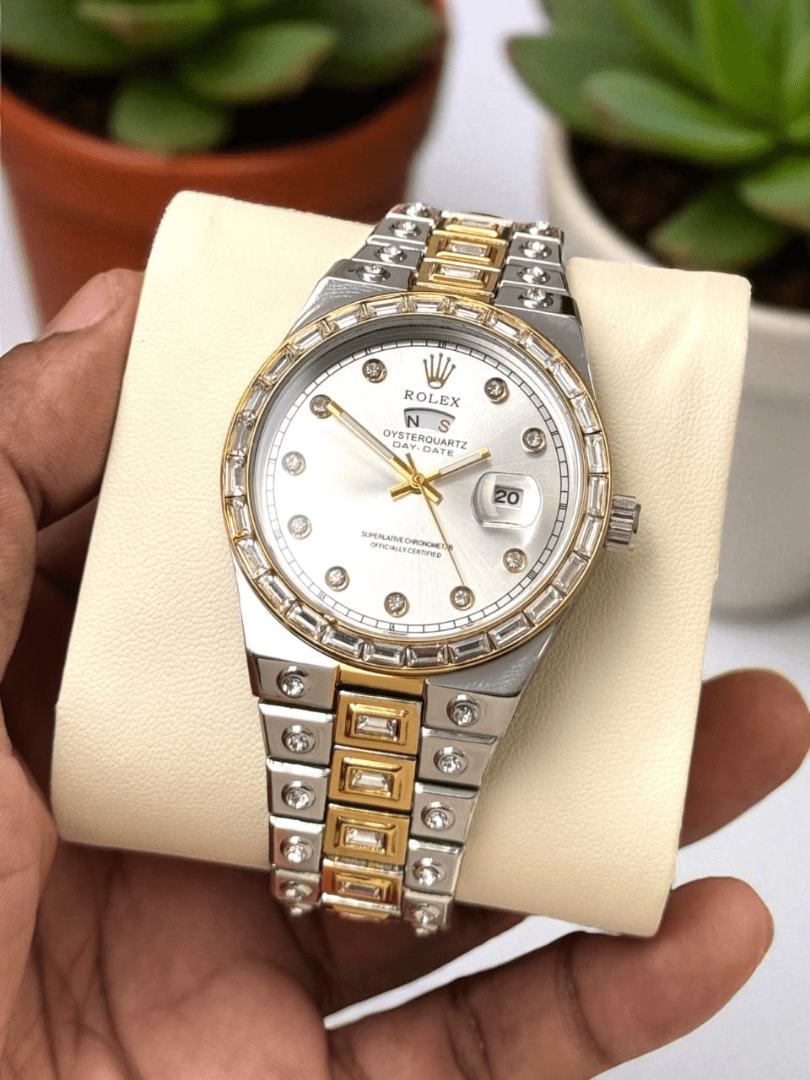 Rolex Oysterquartz Day-Date Blue Sapphire Diamond Men’s Watch – COD Available - Image 6