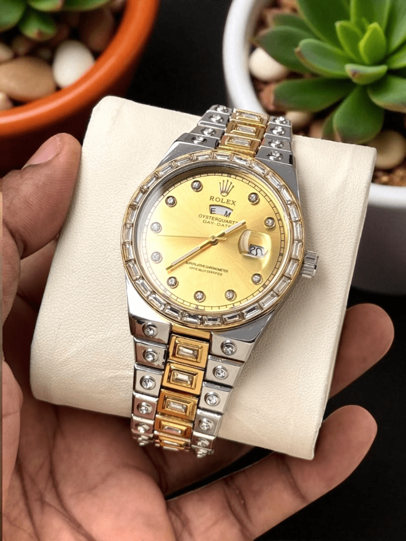 Rolex Oysterquartz Day-Date Blue Sapphire Diamond Men’s Watch – COD Available - Image 5