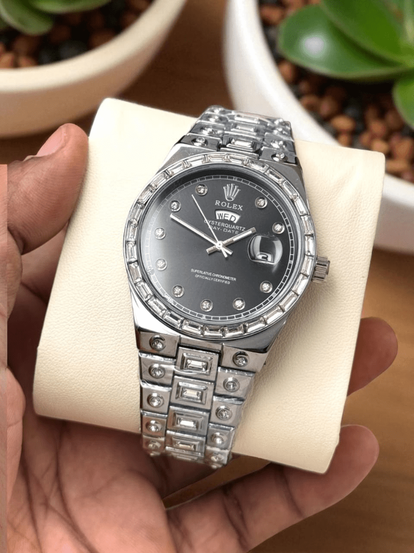 Rolex Oysterquartz Day-Date Blue Sapphire Diamond Men’s Watch – COD Available - Image 4