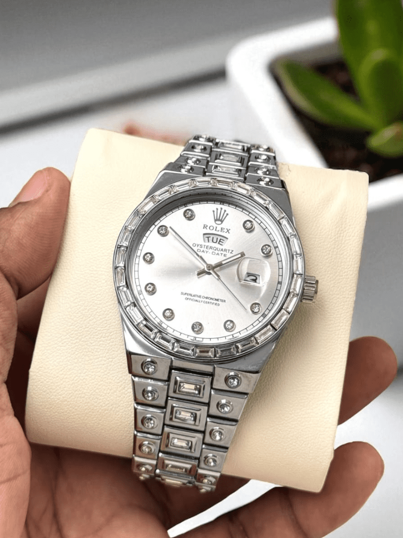 Rolex Oysterquartz Day-Date Blue Sapphire Diamond Men’s Watch – COD Available - Image 3