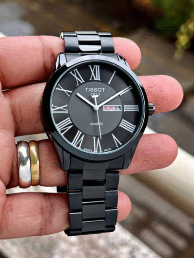 Tissot Classic Dream Black Stainless Steel Watch – Roman Numerals Day-Date Men's Swiss Quartz - Image 3