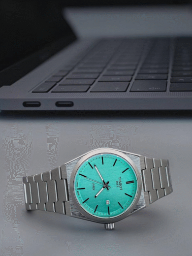 Tissot PRX 40mm Quartz Green Dial Watch – Stainless Steel Integrated Bracelet Men's Swiss Timepiece - Image 3