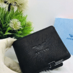 Armani Classic Black Leather Wallet – Men’s Premium Designer Bifold