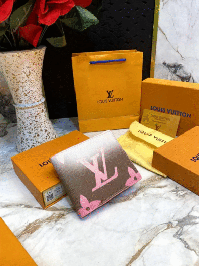 Louis Vuitton Giant Monogram Pink Bifold Wallet – Limited Edition Men's Designer Accessory