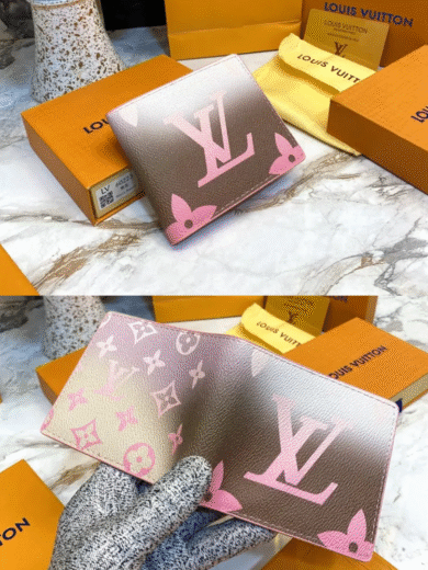 Louis Vuitton Giant Monogram Pink Bifold Wallet – Limited Edition Men's Designer Accessory - Image 3