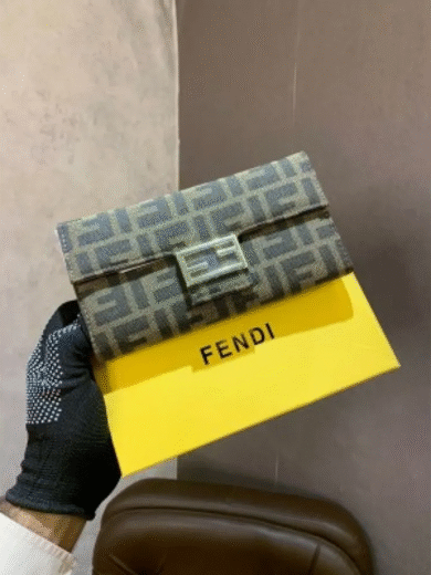 Fendi Monogram Baguette Canvas Wallet – Brown FF Logo Clutch, Women’s Designer Inspired - Image 2