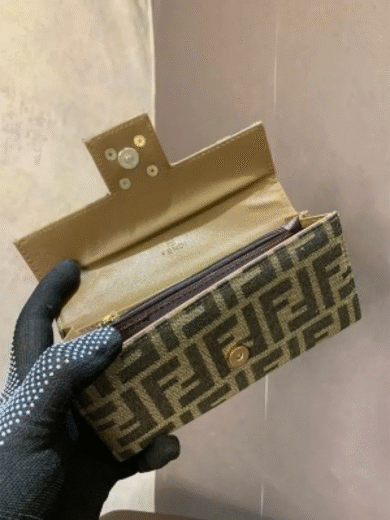 Fendi Monogram Baguette Canvas Wallet – Brown FF Logo Clutch, Women’s Designer Inspired - Image 3