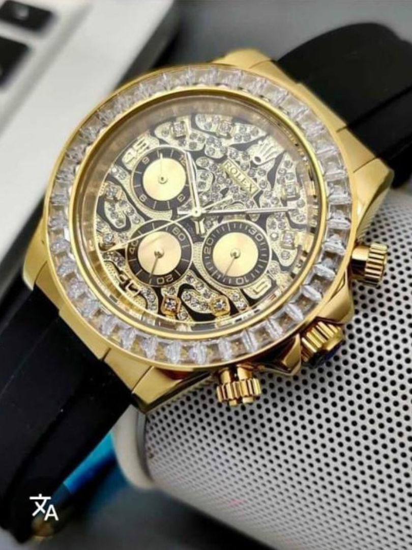 Luxury Daytona Skeleton Dial Watch – Sport Rubber Strap – COD Available - Image 3