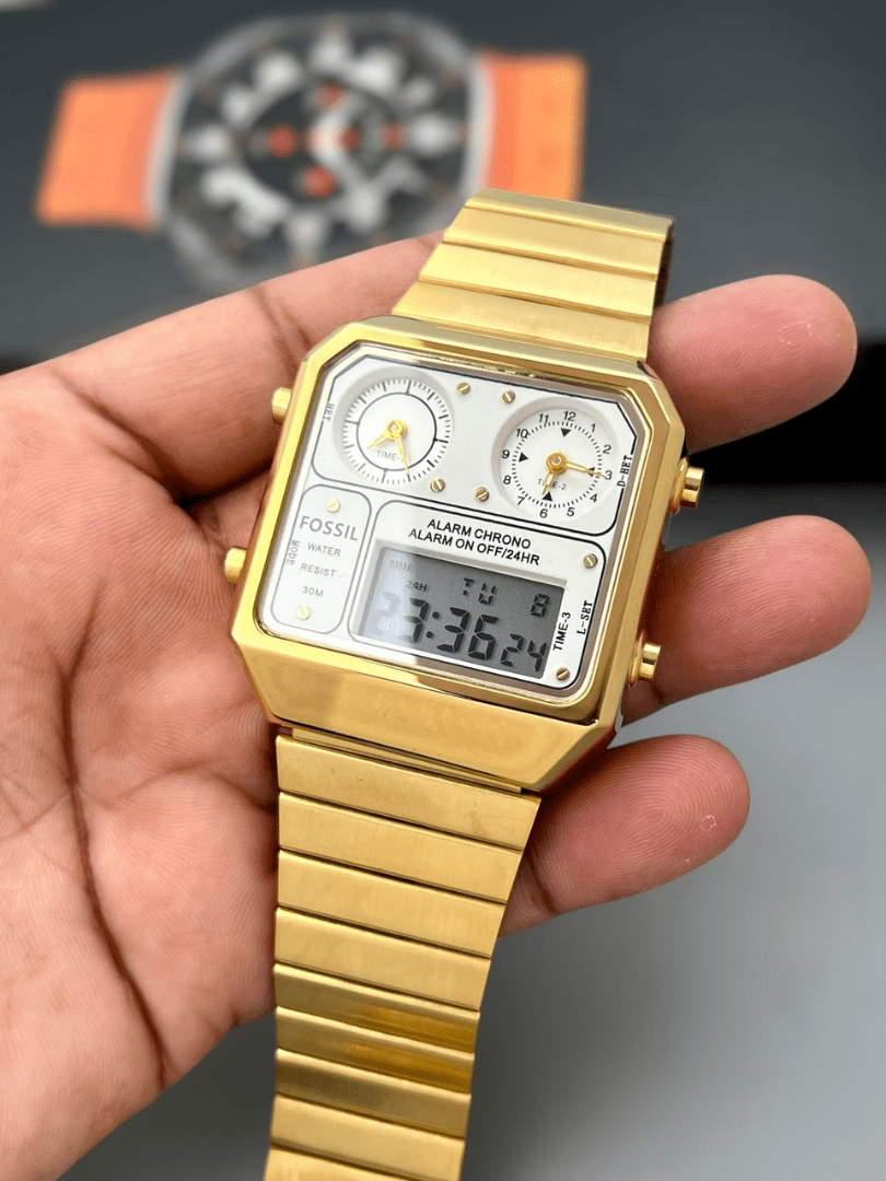 Buy Fossil Square Digital Chronograph Watch – Retro Multi-Function Series - Image 3