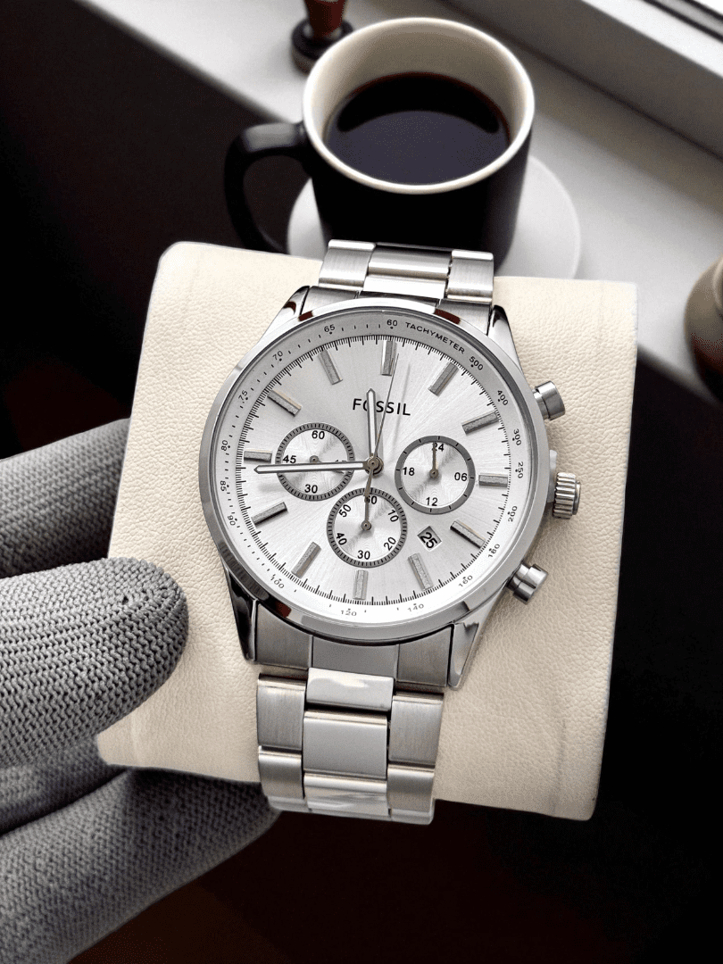 Buy Fossil Tachymeter Chronograph Watch – Black, Blue, Green Dial for Men - Image 5