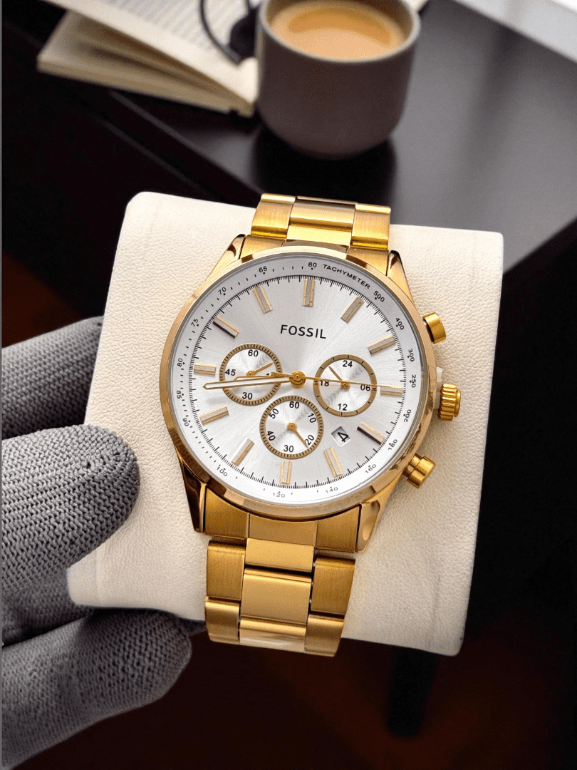 Buy Fossil Tachymeter Chronograph Watch – Black, Blue, Green Dial for Men - Image 4