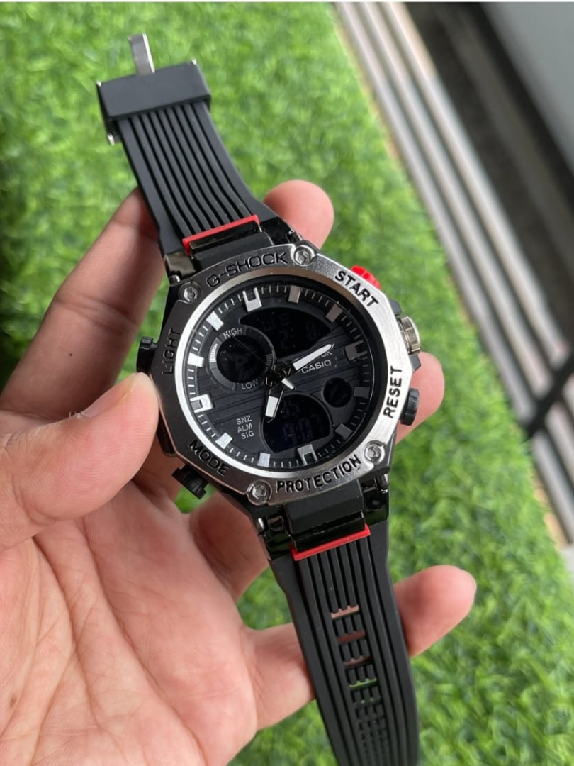 Buy Casio G-Shock Metal Bezel Sports Watch with Color Resin Strap - Image 4