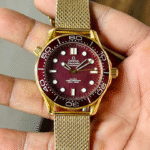 Omega Seamaster Red Gold Mesh Strap Watch – COD Available