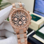 Buy Rolex Diamond Pave Chronograph Watch – Iced Out Steel & Gold