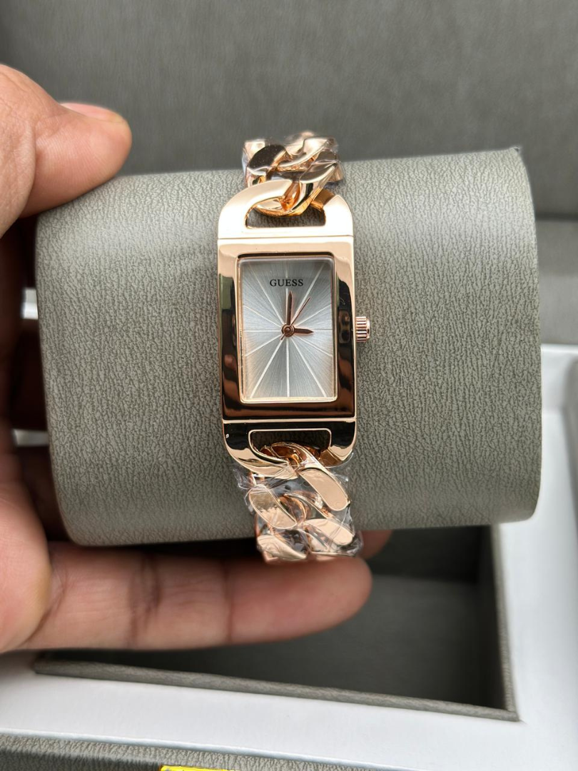 Buy Guess Rose Gold Chain Bracelet Watch - Image 4