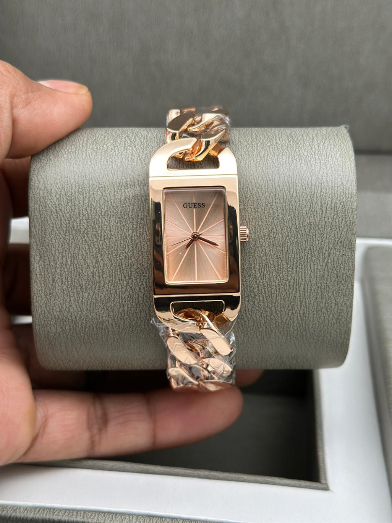Buy Guess Rose Gold Chain Bracelet Watch - Image 3
