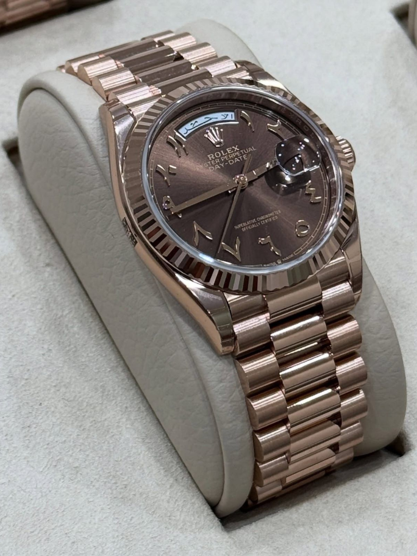 Buy Rolex Day Date Rose Gold Arabic Watch - Image 4