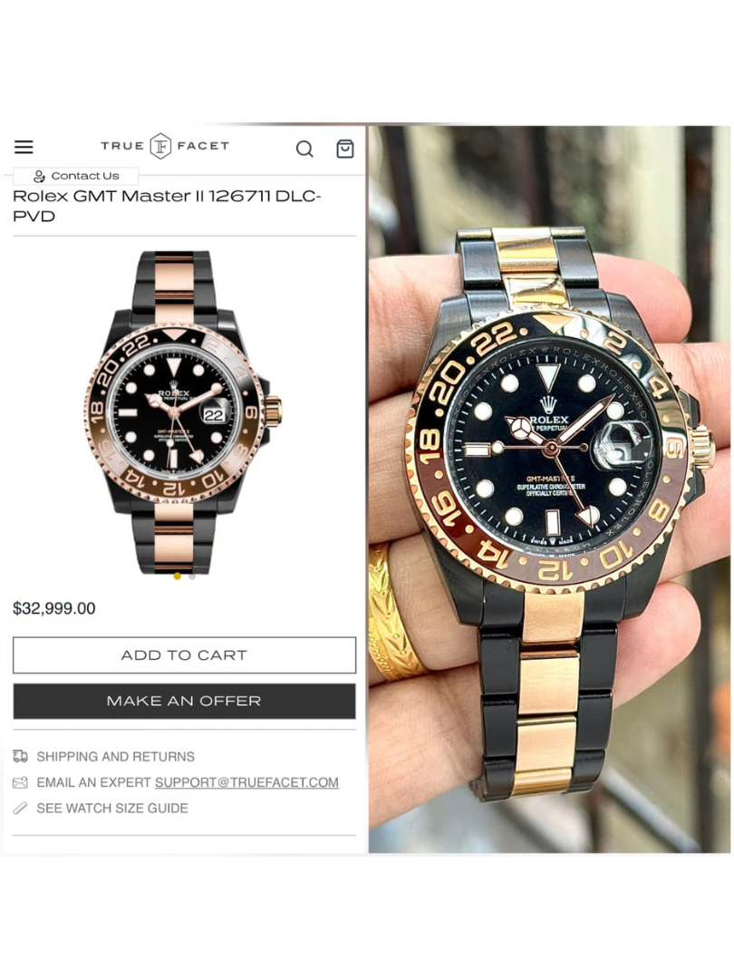 Buy Rolex Submariner Two Tone Black Dial Watch - Image 3